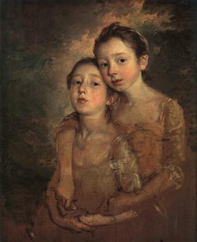托馬斯 庚斯博羅 The Artist's Daughters with a Cat 托馬斯 庚斯博羅 The Artist's Daughters with a Cat